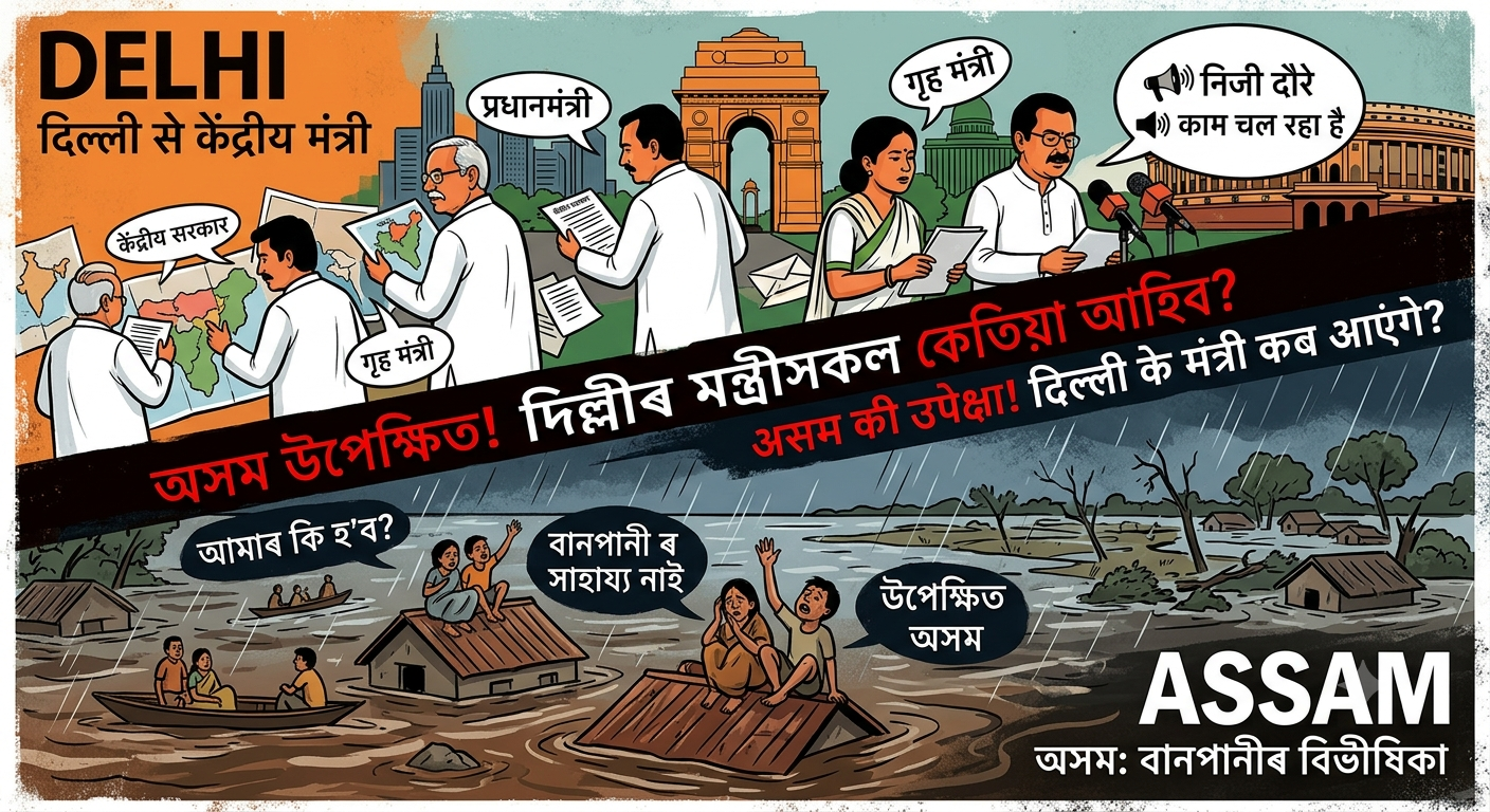 নিৰ্বাচনৰ সময়ত দিল্লীৰ মান্ত্ৰী সকল অসমলৈ আহে।