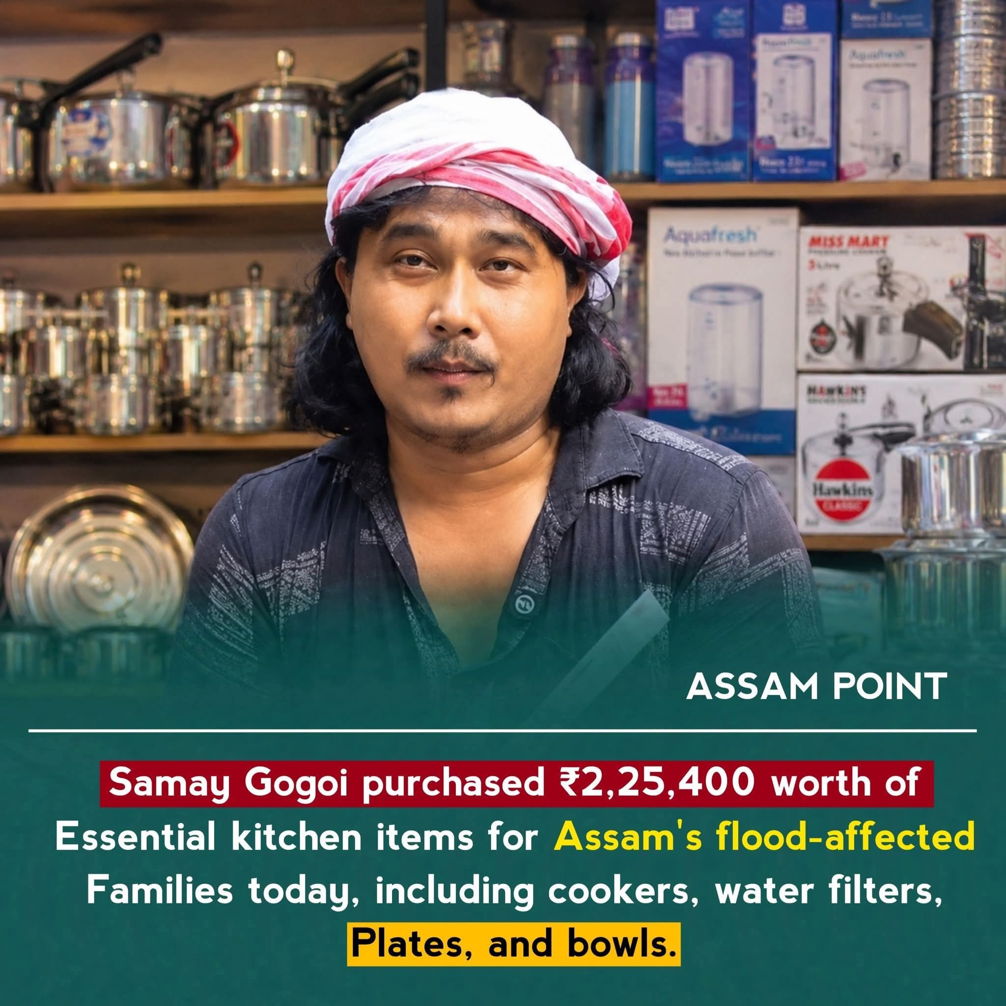 বানাক্ৰান্তৰ কাষত সময় গগৈ: ২.২৫ লাখ টকাৰো অধিক মূল্যেৰে ক্ৰয় কৰিলে ৰান্ধনিঘৰৰ প্ৰয়োজনীয় সামগ্ৰী