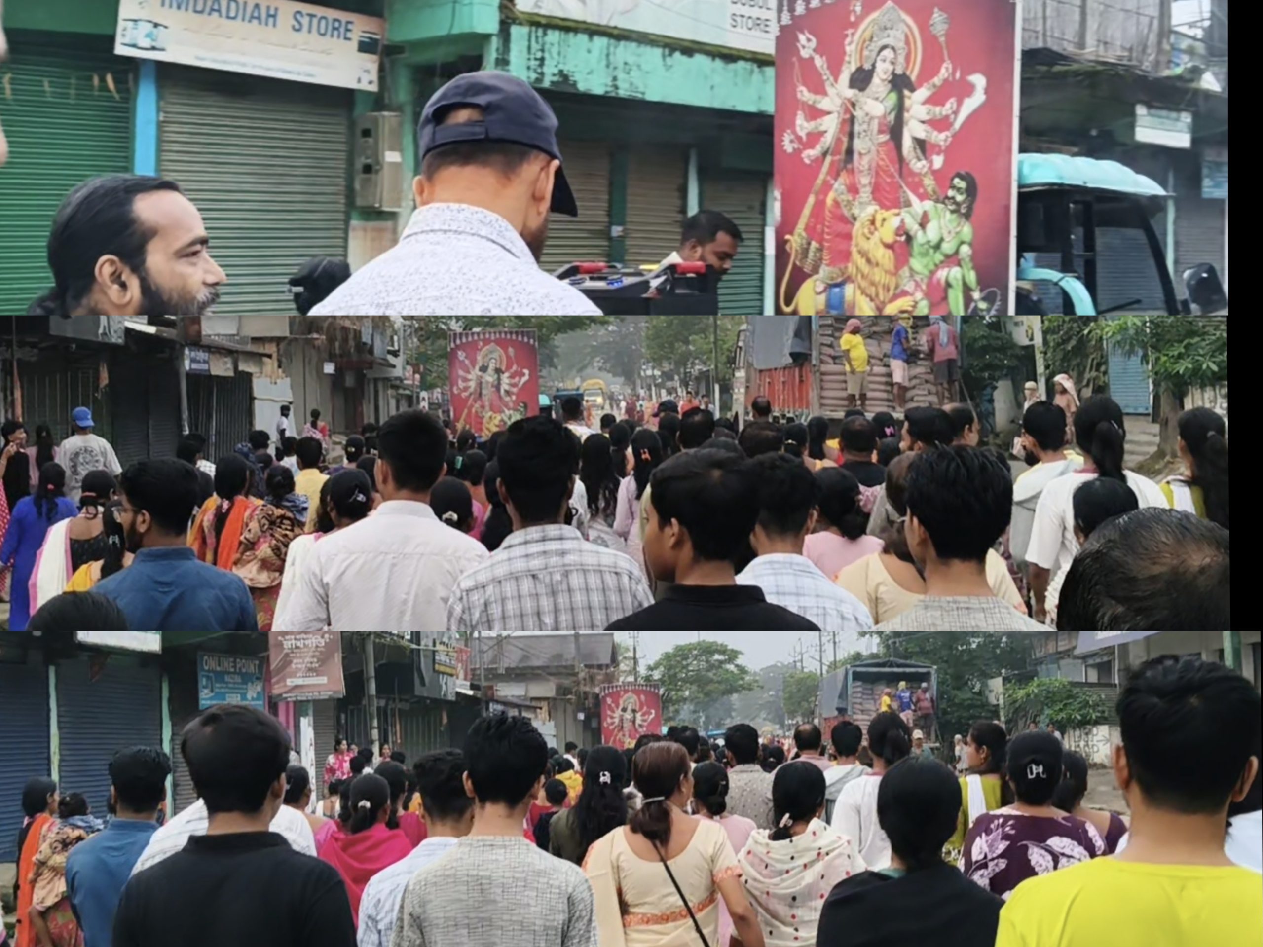 মহালয়াৰ পৱিত্ৰ দিনত নাজিৰাত ভক্তৰ ভিৰ, দেৱী দুৰ্গাৰ আৰাধনাৰে মুখৰিত পৰিৱেশ